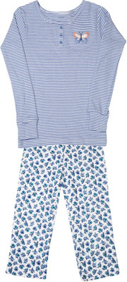 

Carter's Girls Casual Top Pyjama(White, Pack of 1, Print (969)