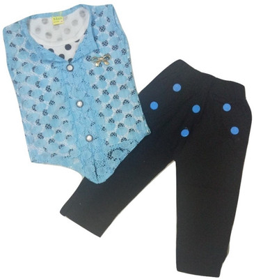

Kid n Kids Girls Party(Festive) Top Capri(Blue