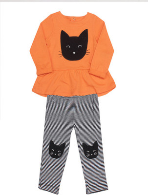 

Carter's Girls Casual Top Trouser(White, Pack of 1, Orange (800)