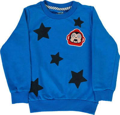 

Indirang Full Sleeve Printed Boys Sweatshirt, Blue