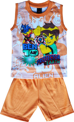 ELK Boys Casual T-shirt Trouser(Orange) available at flipkart for Rs.287