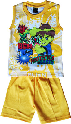 ELK Boys Casual T-shirt Trouser(Yellow) available at flipkart for Rs.290