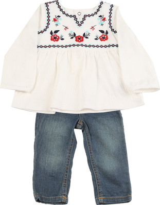 

Carter's Girls Casual Top Trouser(White, White (100)