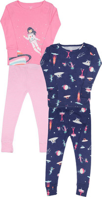 

Carter's Girls Casual Top Pyjama(Blue, Print (969)