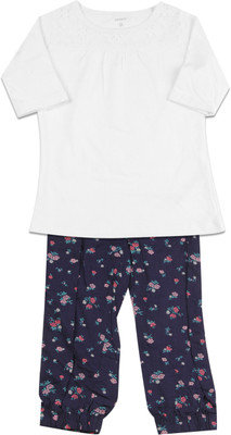 

Carter's Girls Casual Top Pyjama(White, Ivory (153)
