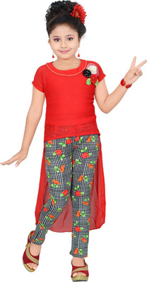

Kid n Kids Girls Party(Festive) Top Jegging(Red