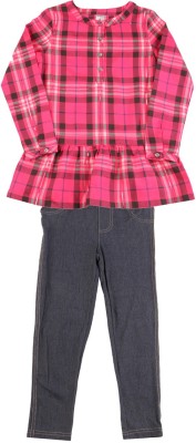 

Carter's Girls Casual Top Jegging(Blue, Pack of 1, Plaid (981)