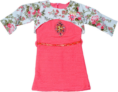 

Hey Baby Girls Party(Festive) Top Jacket(Pink