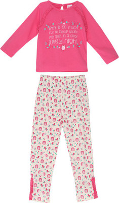 

FS Mini Klub Girls Casual Top Pant(Pink, Rose