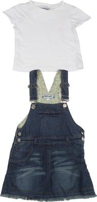 

NautiNati Girls Casual Top Bodysuit(White, Darkblue