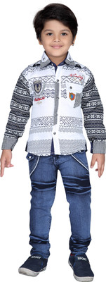 

AJ Dezines Boys Party(Festive) Shirt Jeans(White