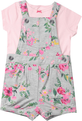 

Carter's Girls Casual Romper T-shirt(Multicolor, Heather (053)