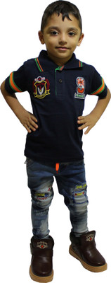 

TrendiGo Fashion Boys Casual T-shirt Jeans(Dark Blue
