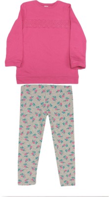 

Carter's Girls Casual Top Pyjama(Grey, Pack of 1, Brt. pink (670)