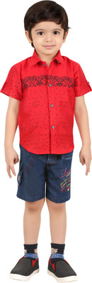 

Kiddy Boys Party(Festive) Dress Shirt, Pant(Multicolor, Red