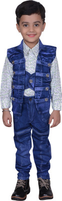 

Nikky Fashion Boys Casual Jacket Jeans(Blue, Green