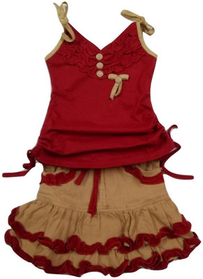 

Kid n Kids Girls Party(Festive) Top Skirt(Maroon, Marroon