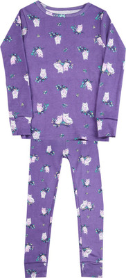 Carter's Girls Casual T-shirt Pyjama(Grey, Print (969)