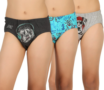 

RAA Brief For Boys(Multicolor Pack of 3, Charcoal melange;grey melange;sea blue