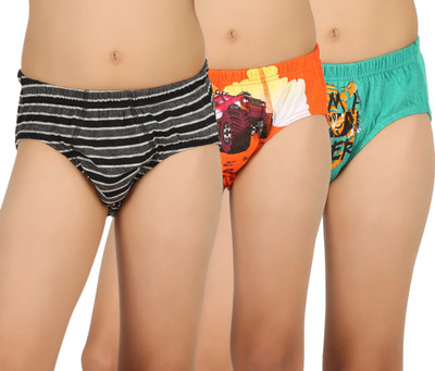 

RAA Brief For Boys(Multicolor Pack of 3, Flame;green;yd