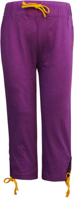 

Kothari Capri For Girls Casual Solid Cotton(Purple Pack of 1