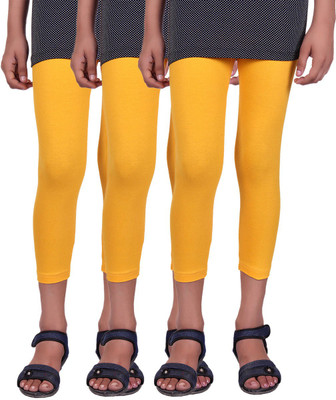 

Alisha Capri For Girls Casual Solid Cotton(Multicolor Pack of 3, Yellow
