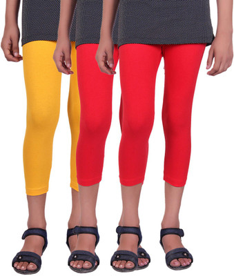 

Alisha Capri For Girls Casual Solid Cotton(Multicolor Pack of 3, Red;yellow