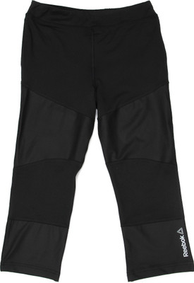 

REEBOK Capri For Girls Solid Polyester(Black Pack of 1