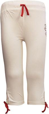 

Kothari Capri For Girls Casual Solid Cotton(White Pack of 1