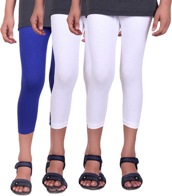

Alisha Capri For Girls Casual Solid Cotton(Multicolor Pack of 3, Royal blue;white