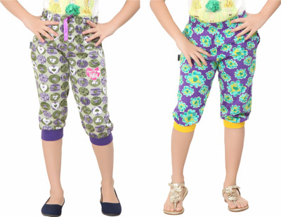 

Red Ring Capri For Girls Casual Floral Print Cotton(Multicolor Pack of 2