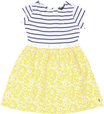 

Nautica Girls Midi/Knee Length Casual Dress(Multicolor, Half Sleeve, 704
