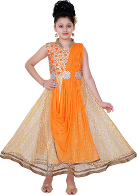 

Saarah Girls Maxi/Full Length Party Dress(Multicolor, Sleeveless