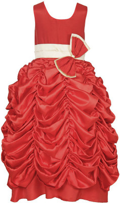 

Samsara Couture Girls Maxi/Full Length Party Dress(Red, Sleeveless