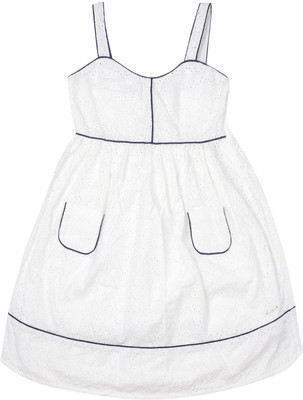 

US Polo Kids Girls Mini/Short Casual Dress(White, Sleeveless