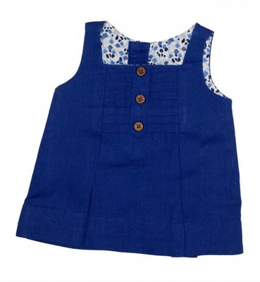 

page3baby Girls Midi/Knee Length Party Dress(Dark Blue, Sleeveless