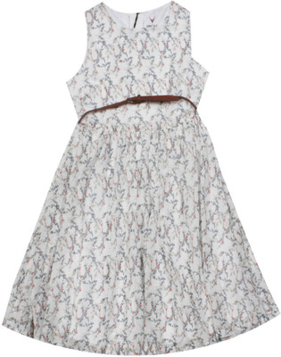 

Allen Solly Junior Girl's Casual Dress(White, Sleeveless