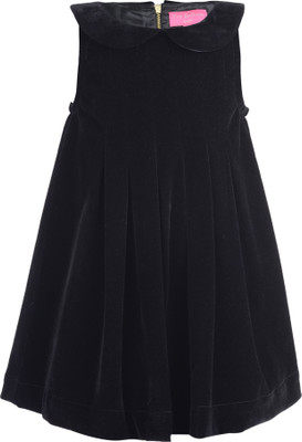 

Toy Balloon Kids Girls Midi/Knee Length Party Dress(Black, Sleeveless