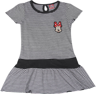 

Disney Minnie Girls Mini/Short Casual Dress(White, Half Sleeve, Navy/white