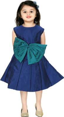 

JBN Creation Girls Midi/Knee Length Party Dress(Blue, Sleeveless, Navy blue