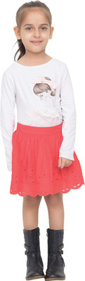 

Go India Store Girls Midi/Knee Length Casual Dress(White, Full Sleeve