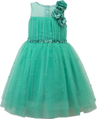 

Toy Balloon Kids Girls Midi/Knee Length Party Dress(Red, Sleeveless, Sea-green