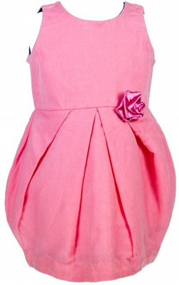 

page3baby Girls Midi/Knee Length Party Dress(Pink, Sleeveless