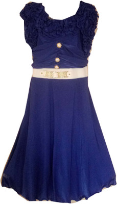 

All About Pink Girls Maxi/Full Length Party Dress(Blue, Sleeveless