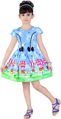 

Golden Girl Girls Midi/Knee Length Casual Dress(Blue, Fashion Sleeve