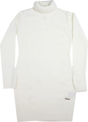 

US Polo Kids Girls Mini/Short Casual Dress(White, Full Sleeve