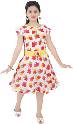 

Saarah Girls Midi/Knee Length Party Dress(Multicolor, Sleeveless