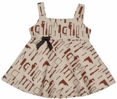 

page3baby Girls Midi/Knee Length Casual Dress(Beige, Sleeveless