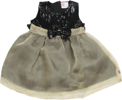 

612 League Girls Midi/Knee Length Casual Dress(Black, Sleeveless