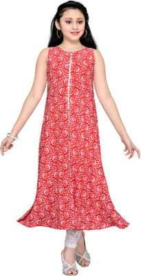 

Hunny Bunny Girls Maxi/Full Length Casual Dress(Red, Sleeveless